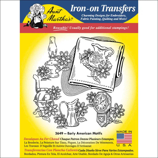 Aunt Martha’s 3649 Early American Motifs Tea