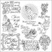 Collection of Christian blessings and Bible verses in Aunt Martha’s decorative design