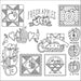 Collection of Patchwork Apples quilting designs by Aunt Martha’s featuring decorative borders