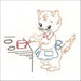 Aunt Martha’s® 3733 Kitten Motifs for Tea Towels Days